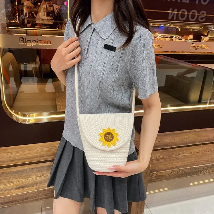 Tas Selempang Wanita Bahan PU Sintetis Polos Warna Putih Bentuk Kotak Tali Model Flap Grosir