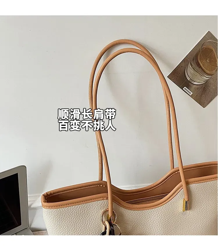 Tas Selempang Wanita Bahan PU Sintetis Polos Bentuk Kotak Tali Panjang Resleting untuk Jualan