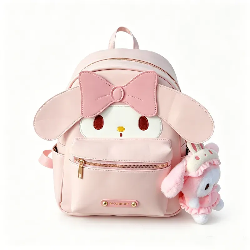 Tas Selempang Anak Bahan PU Sintetis Polos Warna Pink Bentuk Kotak Tali Lebar Grosir Import