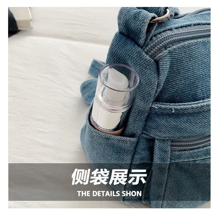 Tas Selempang Wanita Bahan PU Sintetis Polos Warna Biru Bentuk Kotak Tali Stok China