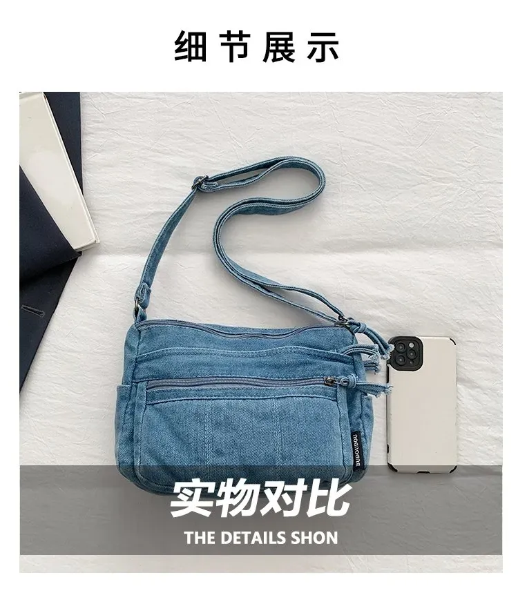 Tas Selempang Wanita Bahan PU Sintetis Polos Warna Biru Bentuk Kotak Tali Stok China