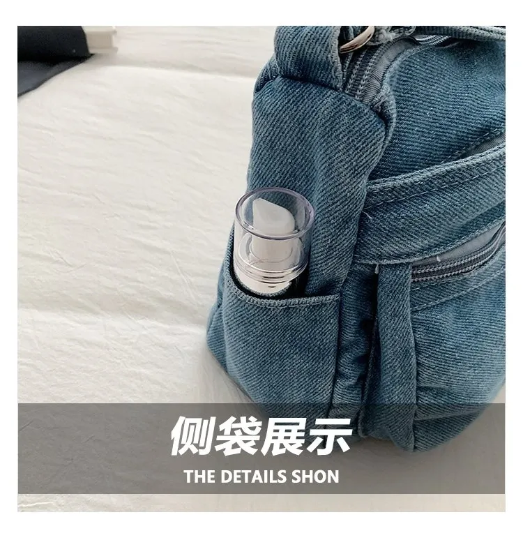 Tas Selempang Wanita Bahan PU Sintetis Polos Warna Biru Bentuk Kotak Tali Model Import