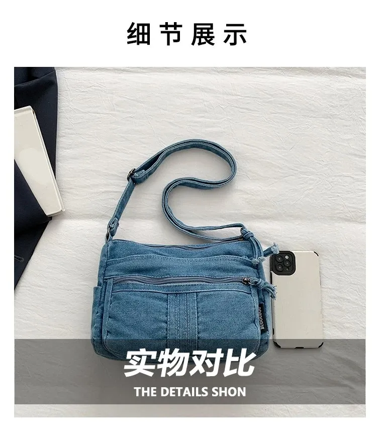 Tas Selempang Wanita Bahan PU Sintetis Polos Warna Biru Bentuk Kotak Tali Model Import