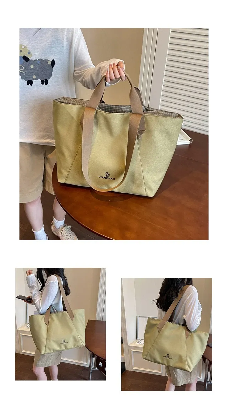Tas Selempang Wanita Bahan Nylon Polos Warna Ungu Bentuk Kotak Tali Lebar Grosir Import