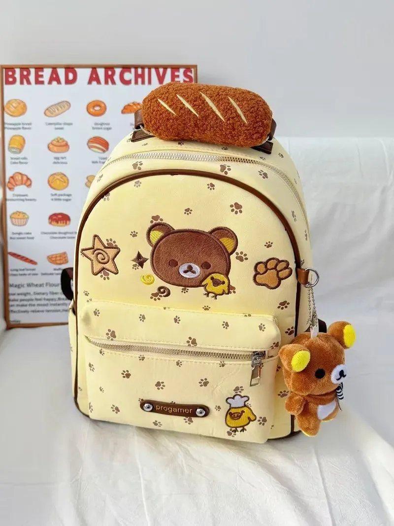 Tas Ransel Anak Bahan Kain Motif Print Bentuk Kotak Tali Lebar Resleting Grosir Import