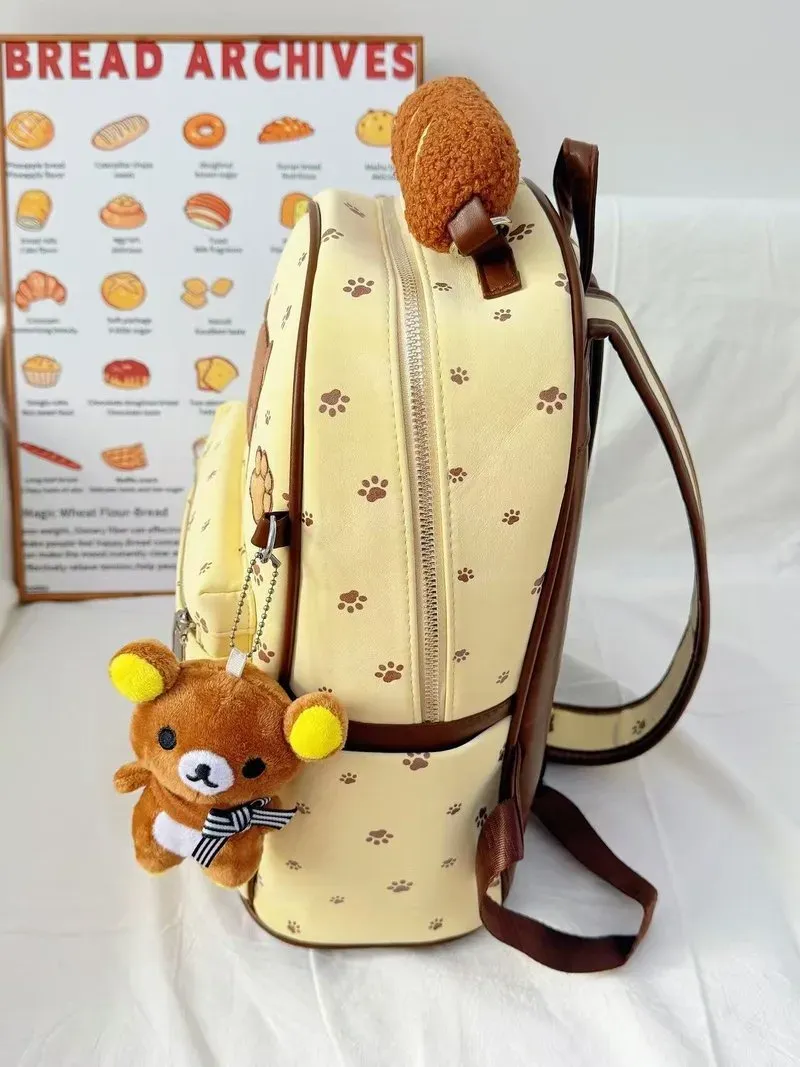 Tas Ransel Anak Bahan Kain Motif Print Bentuk Kotak Tali Lebar Resleting Grosir Import