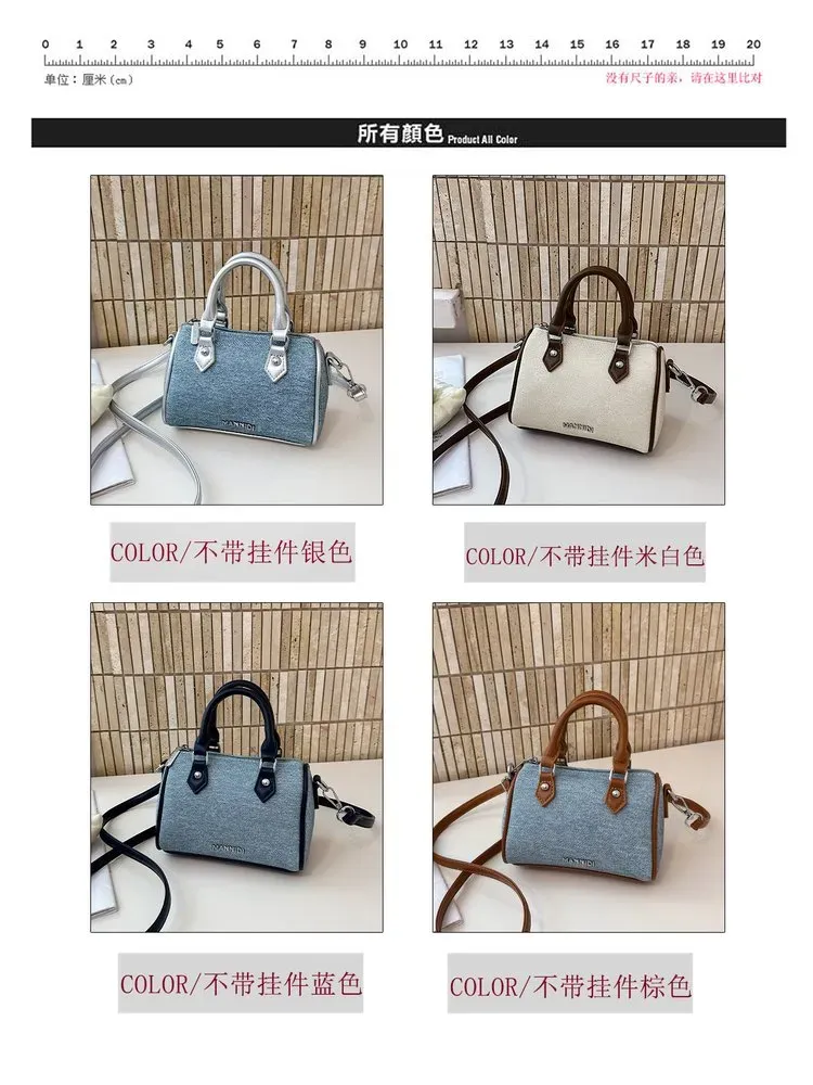 Tas Selempang Wanita Bahan PU Sintetis Polos Warna Biru Bentuk Kotak Tali Resleting Grosir