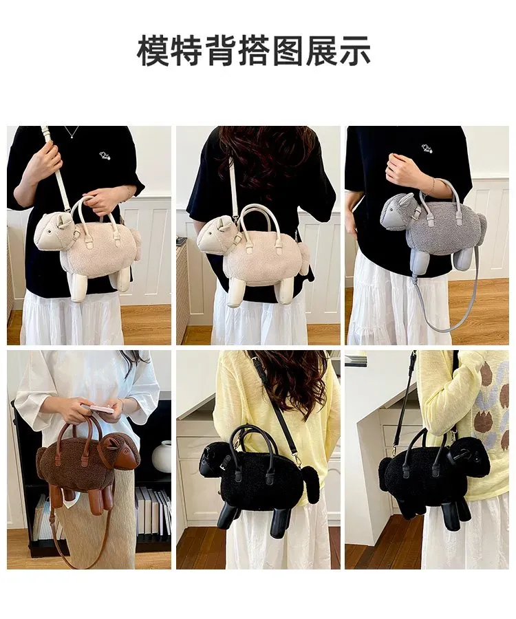 Tas Selempang Wanita Bahan PU Sintetis Polos Warna Putih Bentuk Bulat Tali Resleting Grosir
