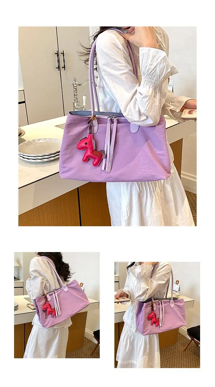 Tas Selempang Wanita Bahan PU Sintetis Polos Warna Hijau Bentuk Kotak Tali Lebar Bahan Kanvas