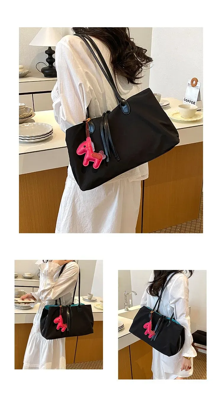 Tas Selempang Wanita Bahan PU Sintetis Polos Warna Hijau Bentuk Kotak Tali Lebar Bahan Kanvas