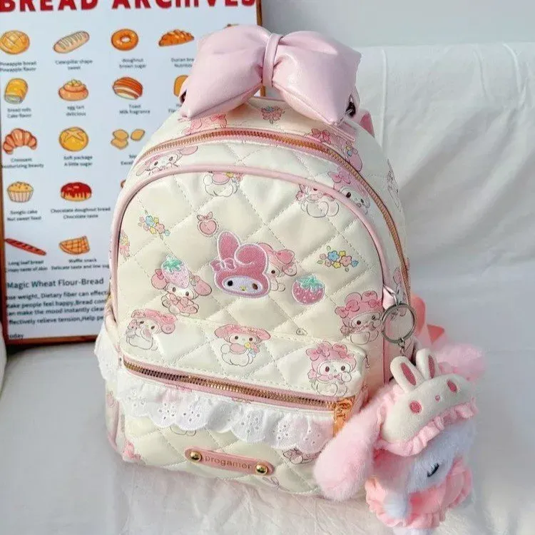 Tas Ransel Wanita Bahan Kain Polos Warna Biru Bentuk Kotak Tali Lebar Resleting Grosir Import
