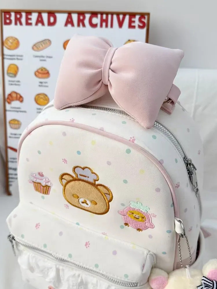 Tas Ransel Wanita Bahan PU Sintetis Polos Warna Putih Bentuk Kotak Tali Panjang Warna Pink