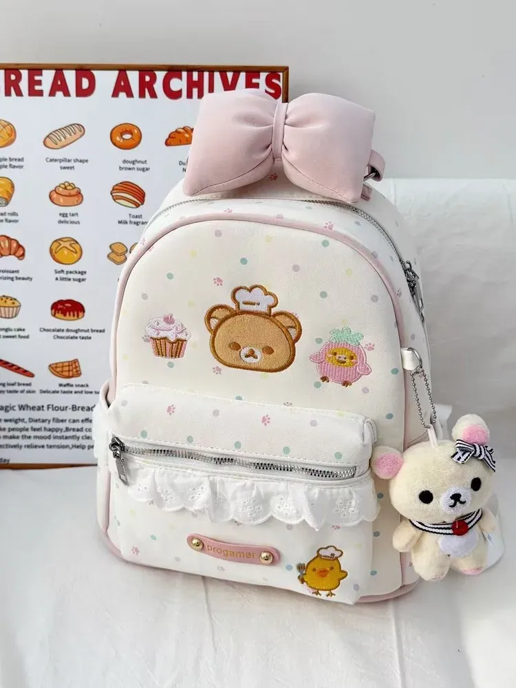 Tas Ransel Wanita Bahan PU Sintetis Polos Warna Putih Bentuk Kotak Tali Panjang Warna Pink