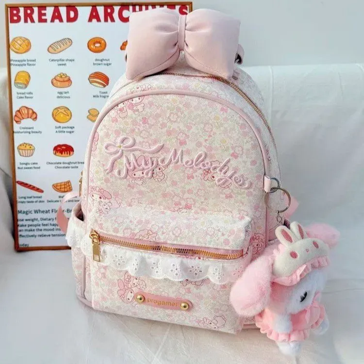 Tas Ransel Anak Bahan PU Sintetis Polos Warna Putih Bentuk Kotak Tali Lebar Grosir Import