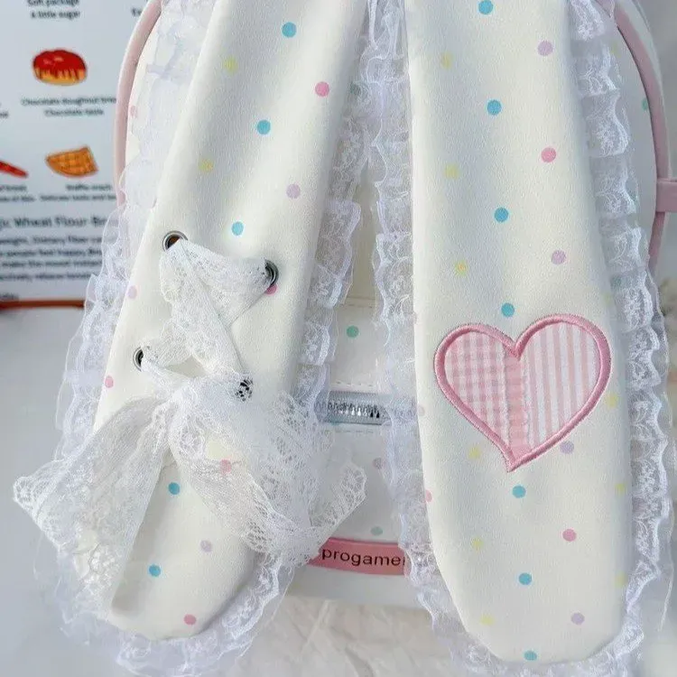 Tas Ransel Anak Bahan PU Sintetis Polos Warna Putih Bentuk Kotak Tali Lebar Grosir Import