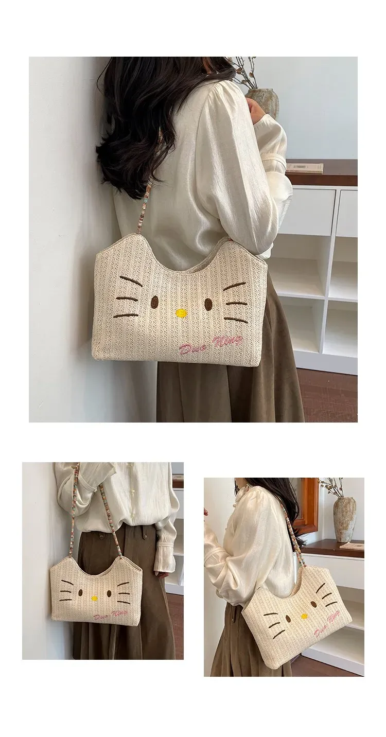 Tas Selempang Wanita Bahan PU Sintetis Motif Print Bentuk Kotak Tali Panjang untuk Toko Online