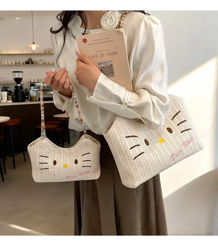 Tas Selempang Wanita Bahan PU Sintetis Motif Print Bentuk Kotak Tali Panjang untuk Toko Online