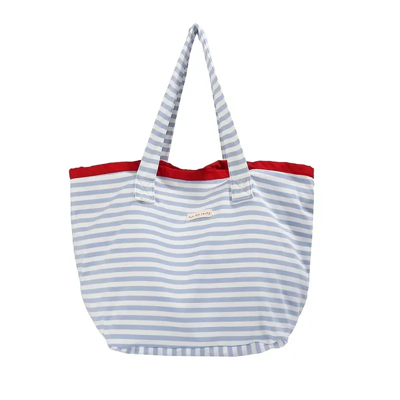 Tas Selempang Wanita Bahan PU Sintetis Motif Garis Warna Hitam Bentuk Kotak Tali untuk Reseller
