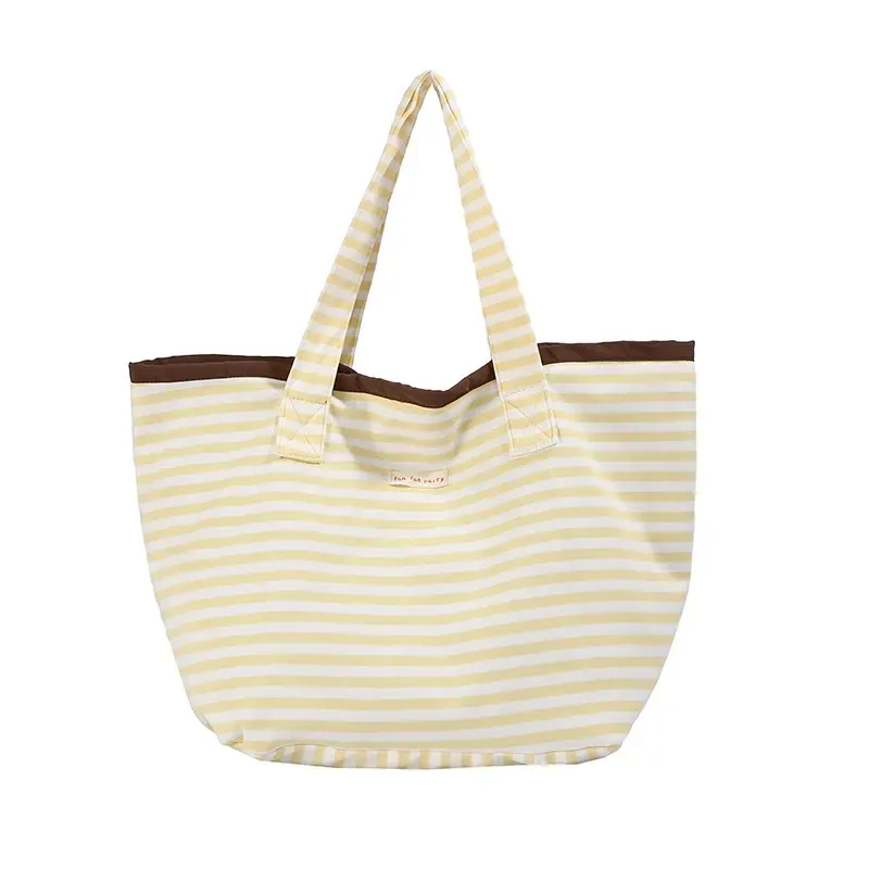 Tas Selempang Wanita Bahan PU Sintetis Motif Garis Warna Hitam Bentuk Kotak Tali untuk Reseller