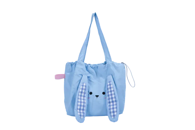 Tas Selempang Wanita Bahan Nylon Motif Print Warna Kuning Bentuk Kotak Tali Grosir Import