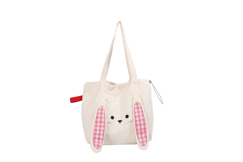 Tas Selempang Wanita Bahan Nylon Motif Print Warna Kuning Bentuk Kotak Tali Grosir Import