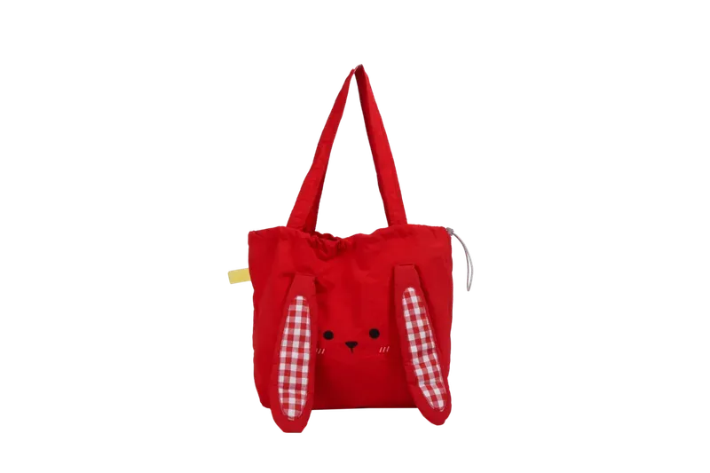 Tas Selempang Wanita Bahan Nylon Motif Print Warna Kuning Bentuk Kotak Tali Grosir Import