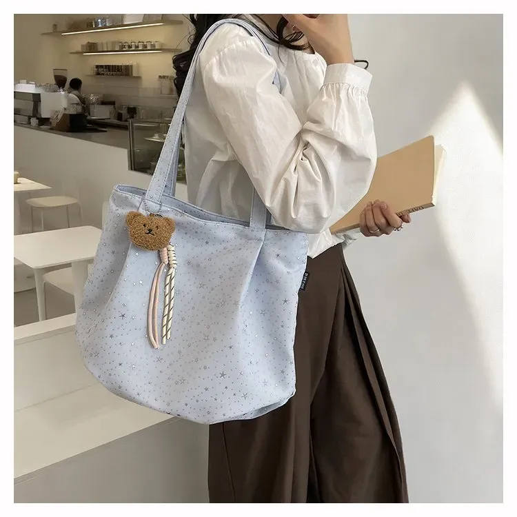 Tas Selempang Wanita Bahan PU Sintetis Polos Warna Biru Bentuk Kotak Tali Lebar Grosir Import