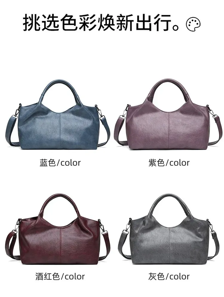 Tas Selempang Wanita Bahan PU Sintetis Polos Bentuk Kotak Tali Panjang Resleting Warna Cokelat
