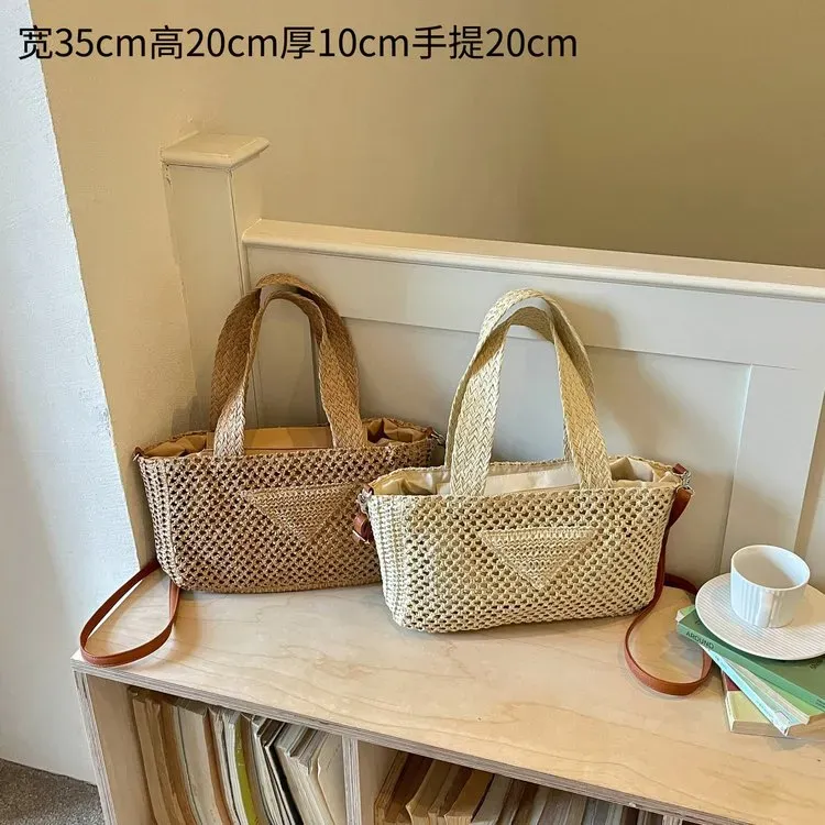 Tas Selempang Wanita Bahan PU Sintetis Tekstur Anyam Bentuk Kotak Tali Panjang Grosir Import