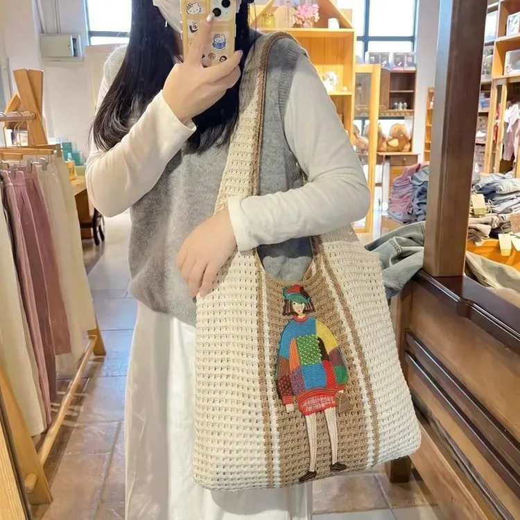 Tas Selempang Wanita Bahan PU Sintetis Motif Print Warna Kuning Bentuk Kotak Grosir Import