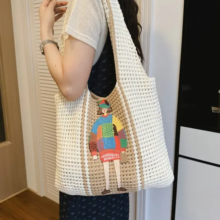 Tas Selempang Wanita Bahan PU Sintetis Motif Print Warna Kuning Bentuk Kotak Grosir Import