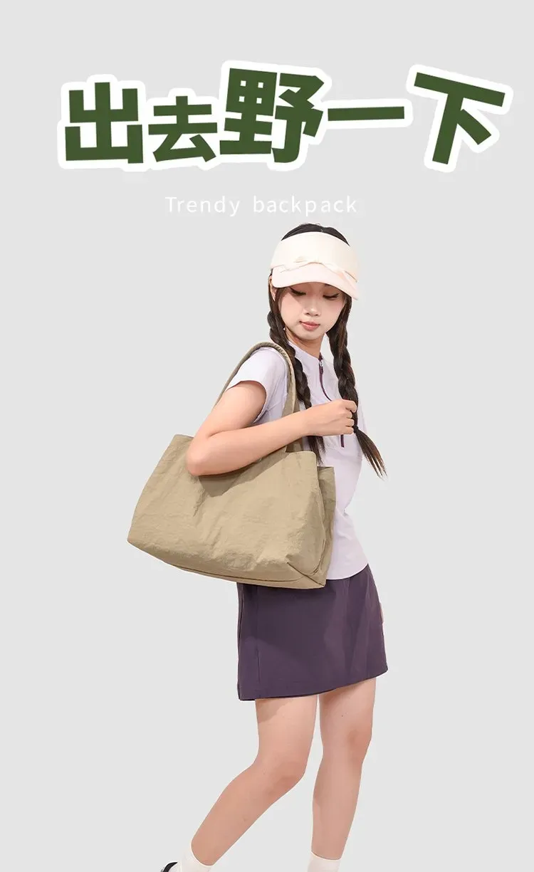 Tas Selempang Wanita Bahan PU Sintetis Polos Warna Hitam Bentuk Kotak Tali Lebar Bahan Kanvas