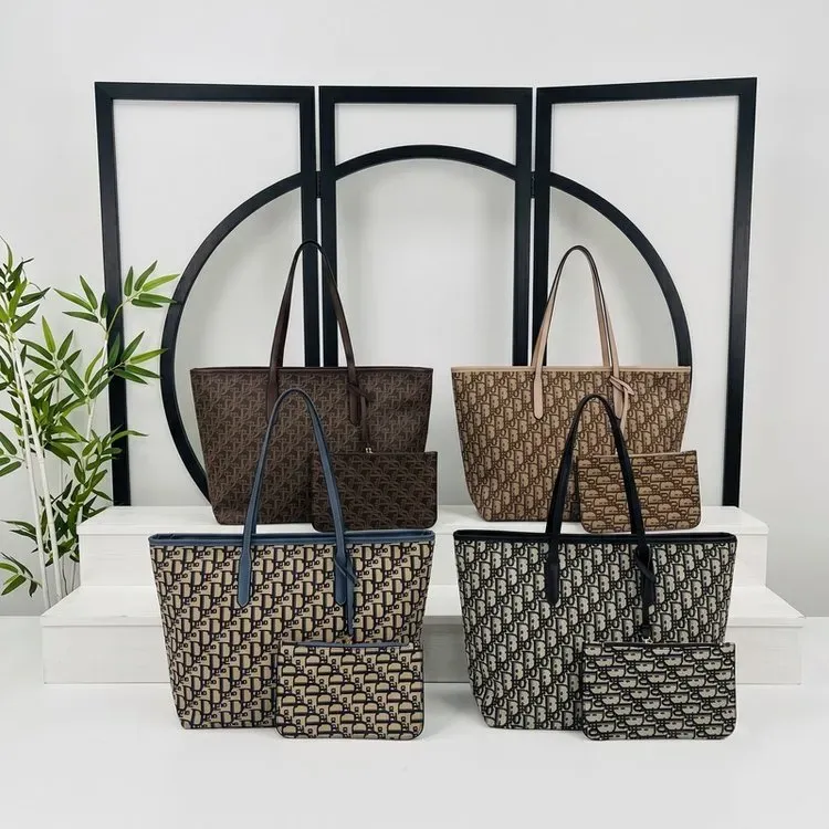 Tas Tote Wanita Bahan PU Sintetis Motif Print Warna Hitam Bentuk Kotak Tali Resleting Grosir