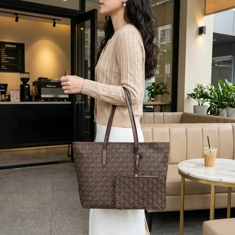 Tas Selempang Wanita Bahan PU Sintetis Motif Print Warna Hitam Bentuk Kotak Tali Warna Putih