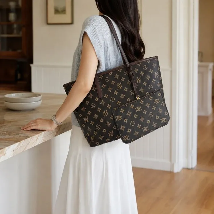 Tas Selempang Wanita Bahan PU Sintetis Motif Print Warna Putih Bentuk Kotak Tali Kapasitas