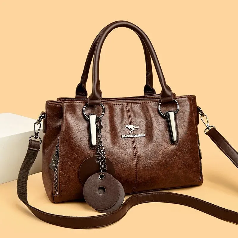 Tas Selempang Wanita Bahan PU Sintetis Polos Bentuk Kotak Tali Panjang Resleting Katalog Grosir