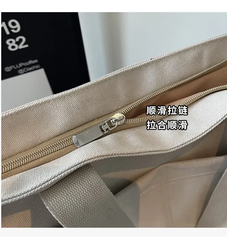 Tas Bahu Wanita Bahan Kanvas Polos Warna Abu-Abu Bentuk Kotak Tali Lebar Grosir Import