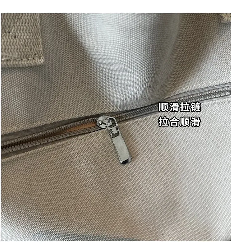 Tas Bahu Wanita Bahan Kanvas Polos Warna Abu-Abu Bentuk Kotak Tali Lebar Grosir Import