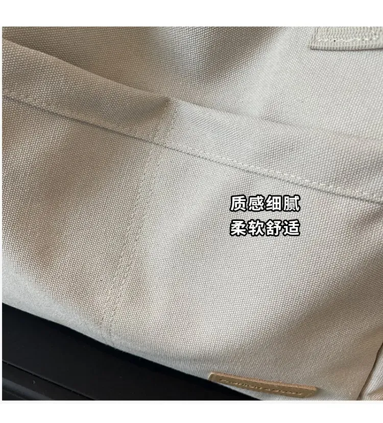Tas Bahu Wanita Bahan Kanvas Polos Warna Abu-Abu Bentuk Kotak Tali Lebar Grosir Import