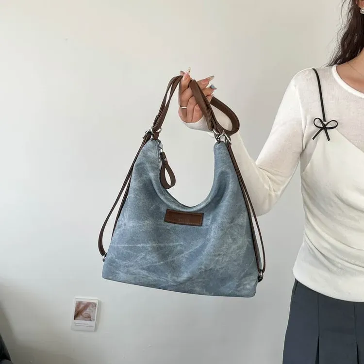Tas Selempang Wanita Bahan PU Sintetis Motif Polkadot Warna Putih Bentuk Kotak Motif Floral