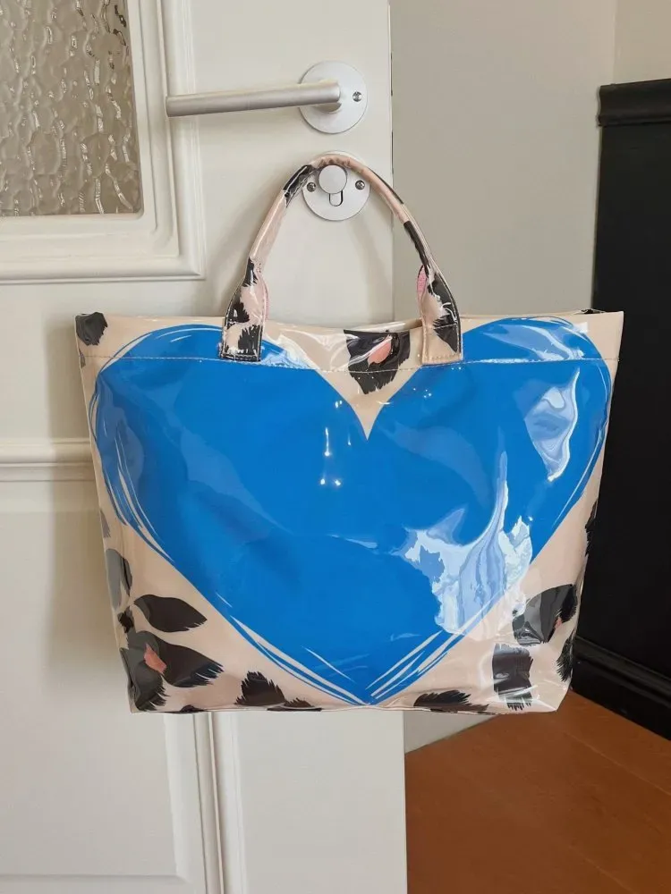 Tas Selempang Wanita Bahan PU Sintetis Motif Floral Warna Pink Bentuk Kotak Tali Pilihan
