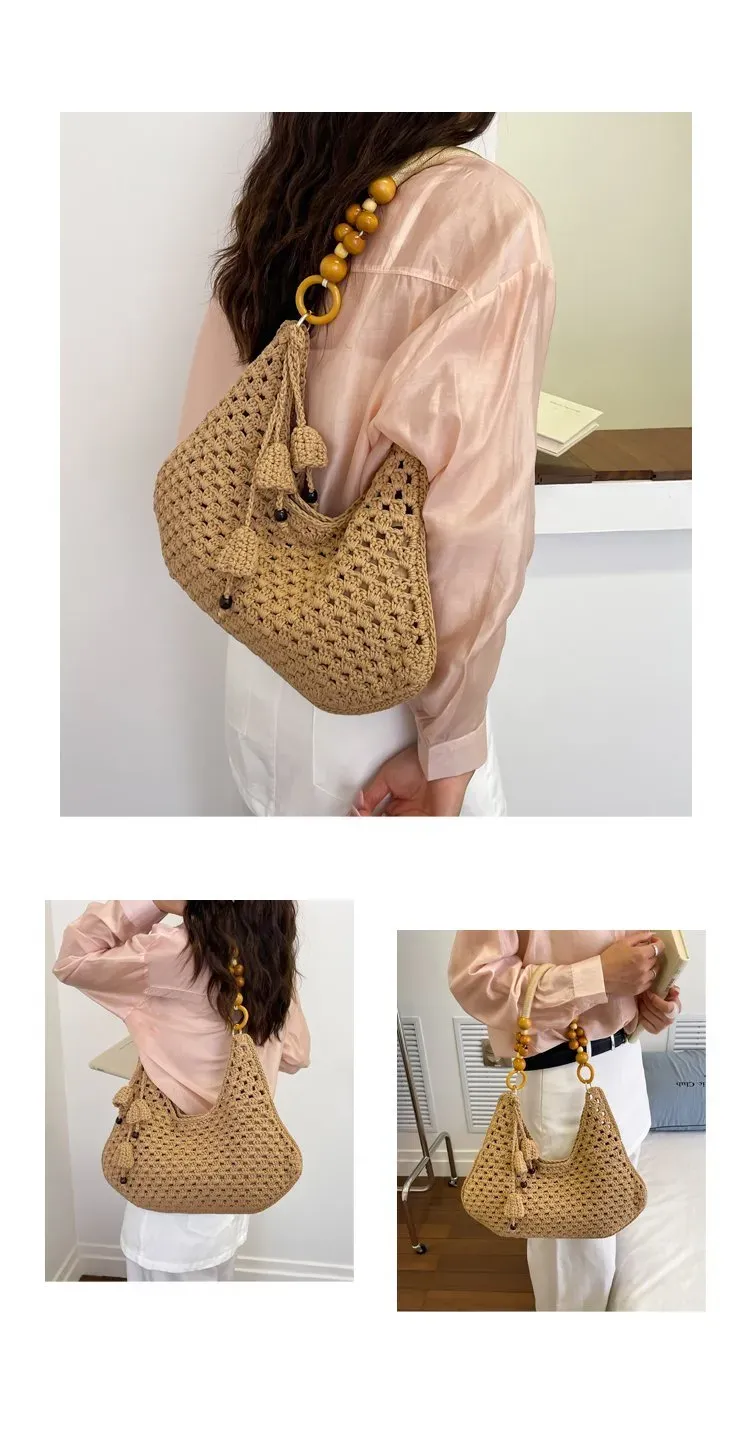Tas Selempang Wanita Bahan PU Sintetis Polos Model Hobo Tali Lebar Resleting Grosir Import