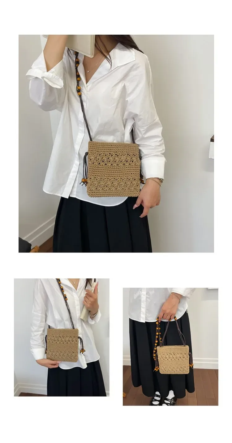 Tas Selempang Wanita Bahan PU Sintetis Motif Print Bentuk Kotak Tali Panjang Pilihan Reseller