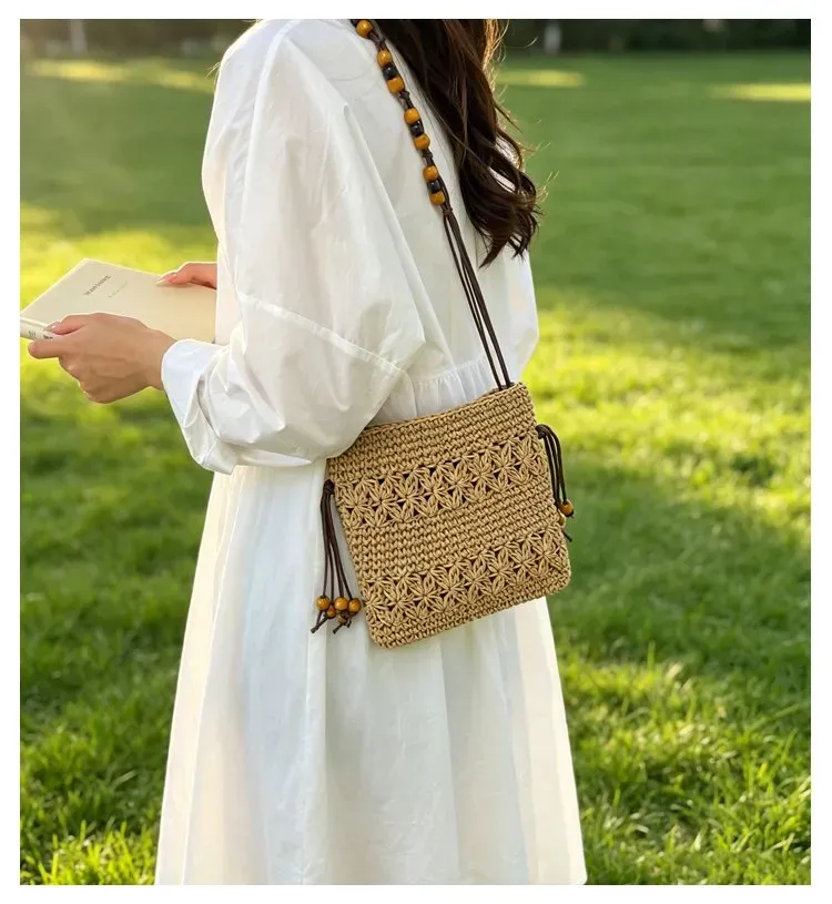 Tas Selempang Wanita Bahan PU Sintetis Motif Print Bentuk Kotak Tali Panjang Pilihan Reseller