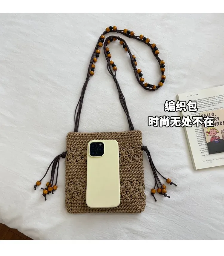 Tas Selempang Wanita Bahan PU Sintetis Motif Print Bentuk Kotak Tali Panjang Pilihan Reseller