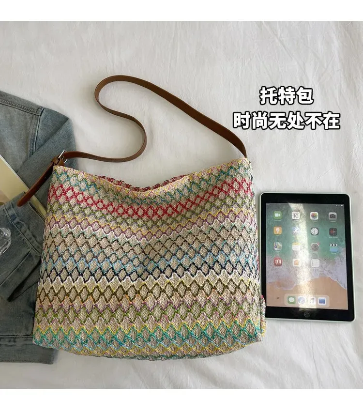 Tas Selempang Wanita Bahan PU Sintetis Motif Print Warna Pink Model Hobo Tali Grosir Import