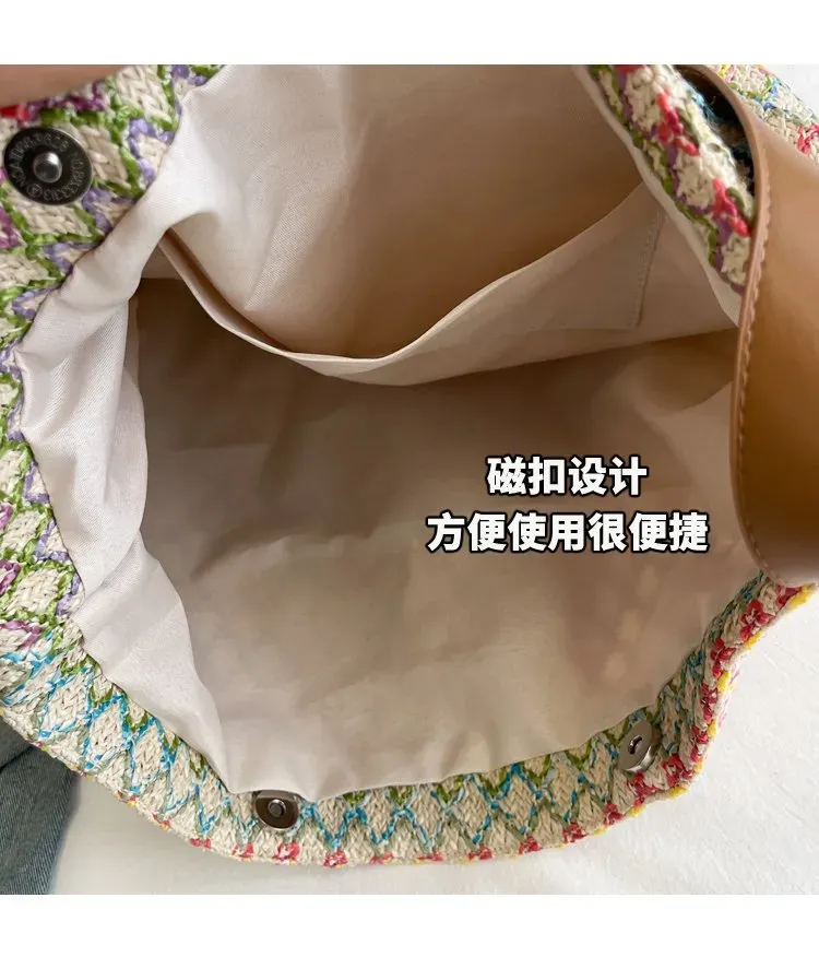 Tas Selempang Wanita Bahan PU Sintetis Motif Print Warna Pink Model Hobo Tali Grosir Import