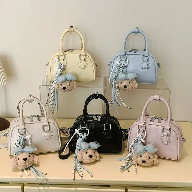 Tas Selempang Wanita Bahan PU Sintetis Motif Print Warna Hijau Bentuk Kotak Tali Grosir Import