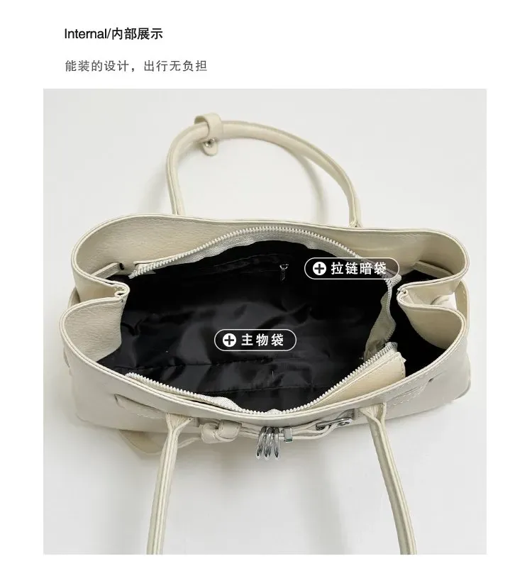 Tas Selempang Wanita Bahan PU Sintetis Polos Bentuk Kotak Tali Lebar Resleting untuk Reseller