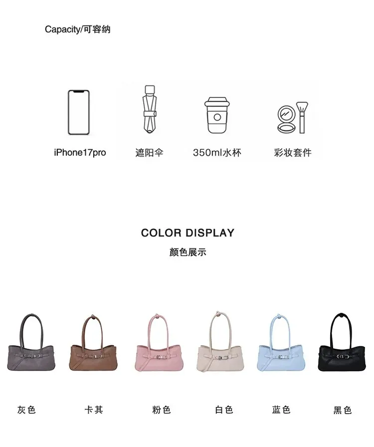 Tas Selempang Wanita Bahan PU Sintetis Polos Bentuk Kotak Tali Lebar Resleting untuk Reseller